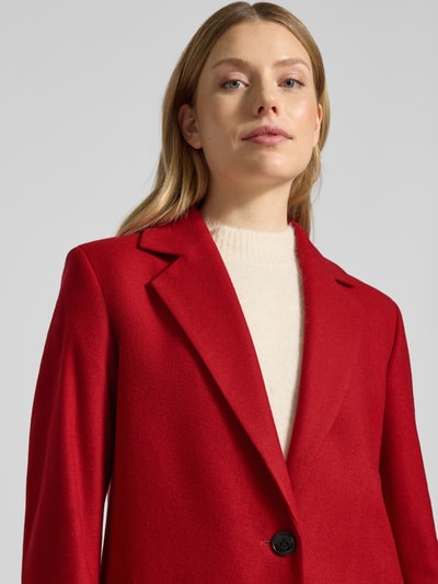 HUGO Płaszcz wełniany o kroju comfort fit z zapięciem na dwa guziki model ‘MOJENI’ Czerwony 3