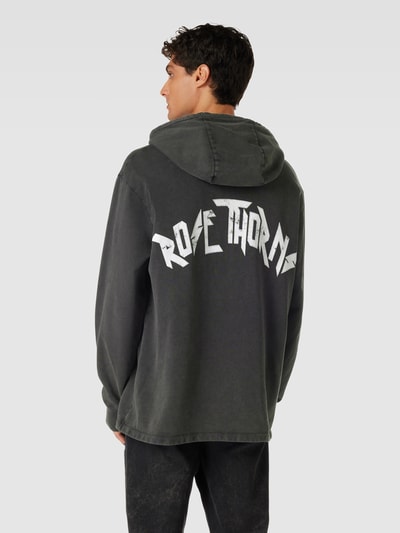 HUGO Hoodie mit Label-Print Anthrazit 5