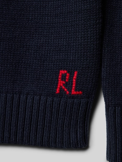 Polo Ralph Lauren Teens Strickpullover mit Motiv und Rundhalsausschnitt Marine 2