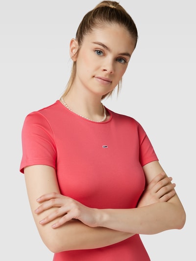 Tommy Jeans Minikleid mit Viskose-Anteil in unifarbenem Design Pink 3