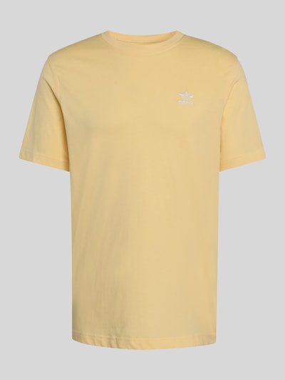 adidas Originals Regular fit T-shirt van puur katoen met logo-stitching Lichtgeel - 2