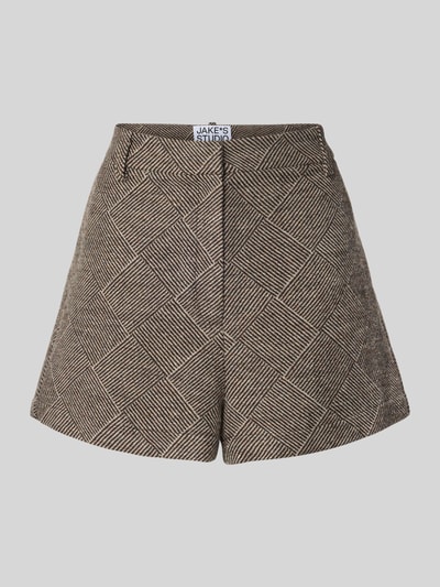 JAKE*S STUDIO WOMAN Shorts im Allover-Look Dunkelbraun 2