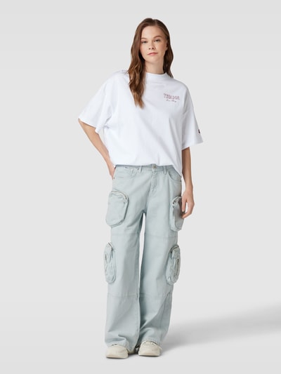 PEGADOR T-Shirt mit Label-Print Modell 'Pescia Heavy' Weiss 1