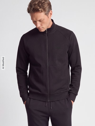 BOSS Green Sweatshirtjacke mit Logo-Detail Black 4