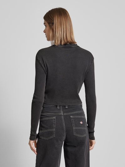 Dickies Cropped Longsleeve mit Label-Stitching Modell 'PLENTYWOOD' Anthrazit 5