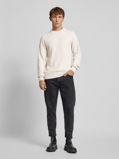 Casual Friday Gebreide pullover met ribboorden, model 'Kristian' Offwhite - 1