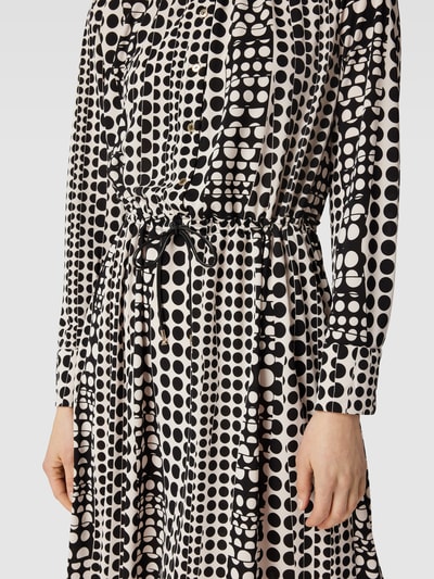 Marc Cain Blousejurk met all-over motief Zwart - 3