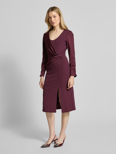 Rinascimento Cocktailkleid mit Raffungen Bordeaux 1