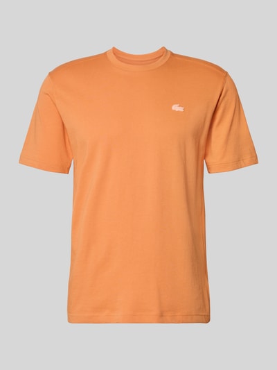 Produktfoto, Regular Fit T-Shirt aus Baumwoll-Mix von Lacoste, Optik: Unifarben, Logo-Applikation, Rundhals, Kurzarm, schnelltrocknend