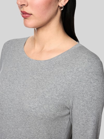 Marc Cain Langarmshirt mit Rundhalsausschnitt Mittelgrau 3