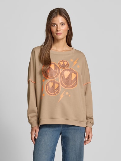 miss goodlife Relaxed Fit Sweatshirt mit Motiv-Print Sand 4