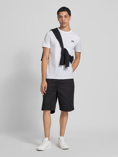 Alpha Industries T-Shirt mit Label-Print Weiss 1