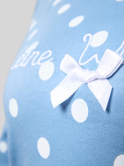 LOUIS & LOUISA Nachthemd mit 3/4-Arm Modell 'Meine Wohlfühlzeit' Blau 2