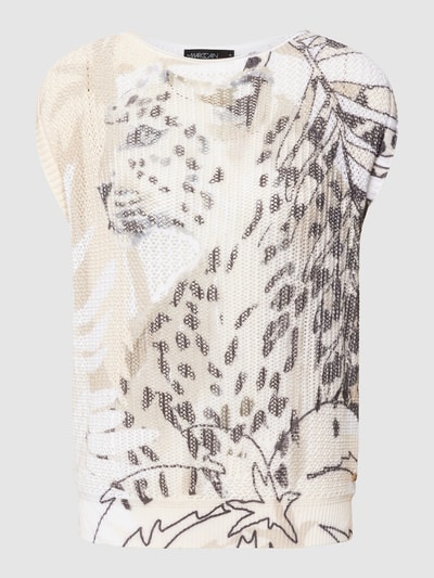 Marc Cain Strickshirt mit Allover-Print Sand 2