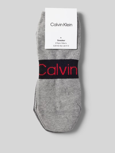 CK Calvin Klein Socken mit Label-Print im 2er-Pack Mittelgrau 3