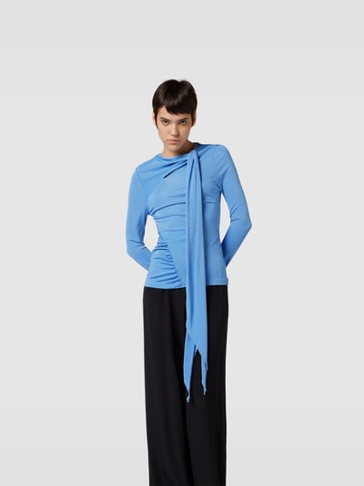 Victoria Beckham Longsleeve mit Schleifen-Detail Hellblau 4