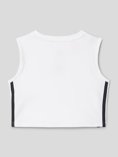 adidas Originals Cropped Top mit Label-Stitching Weiss 3