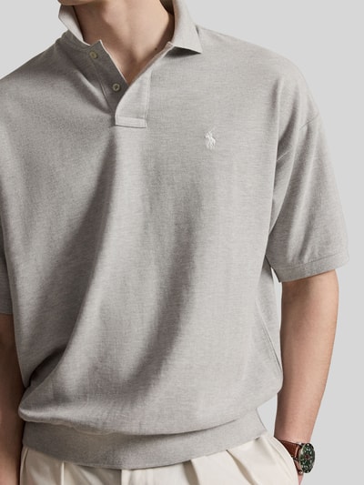 Polo Ralph Lauren Koszulka polo z czystej bawełny o kroju loose fit Jasnoszary melanż 3