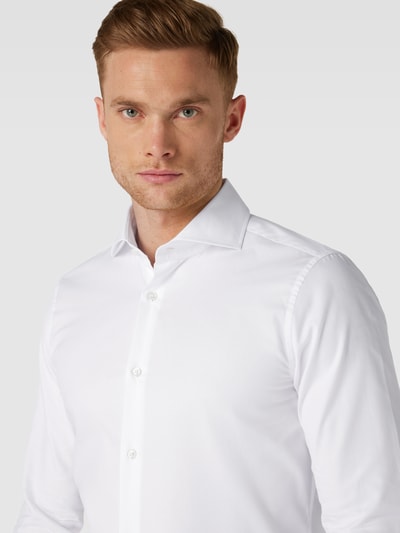 JOOP! Collection Slim Fit Business-Hemd mit Haifischkragen Modell 'Pai' Weiss 3