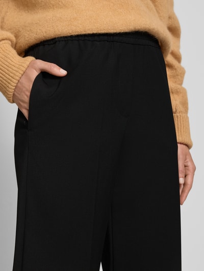 Weekend Max Mara Regular fit broek met scheerwol, model 'PETRA' Zwart - 3
