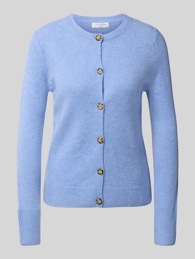 Christian Berg Woman Kardigan z okrągłym dekoltem i zapięciem na guziki Jeansowy niebieski 2