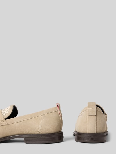 HUGO Loafers van echt leer Beige - 2