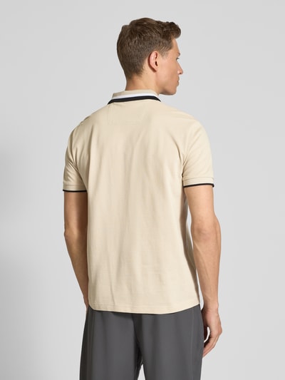 BOSS Green Regular fit poloshirt met labelprint, model 'Paddy' Beige - 5