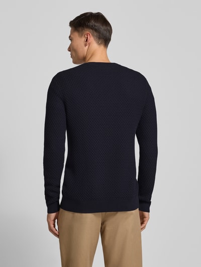 Jack & Jones Premium Strickpullover mit Strukturmuster Modell 'BARKLEY' Marine 5