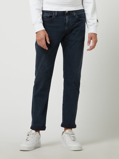 Levi's® Jeansy o kroju regular tapered fit z dodatkiem streczu model ‘502’ Ciemnoniebieski 4