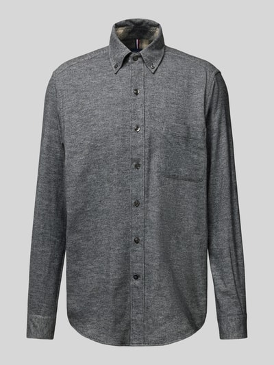 HECHTER PARIS Koszula casualowa o kroju regular fit z kołnierzykiem typu button down Jasnoszary 2