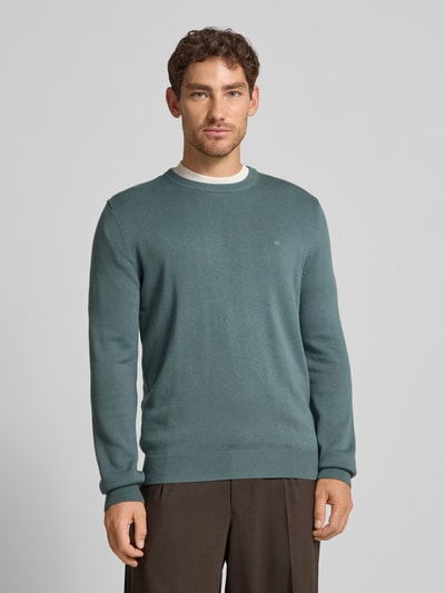 Christian Berg Men Gebreide pullover met ribboorden Metallic turquoise - 4