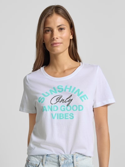 s.Oliver RED LABEL Regular fit T-shirt met print aan de voorkant Wit - 3