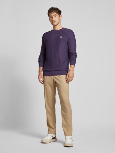 s.Oliver RED LABEL Gebreide pullover met ribboorden Violet - 1