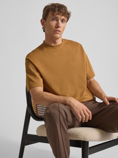 SELECTED HOMME Oversized T-shirt van katoenmix, model 'OSCAR' Messing - 3