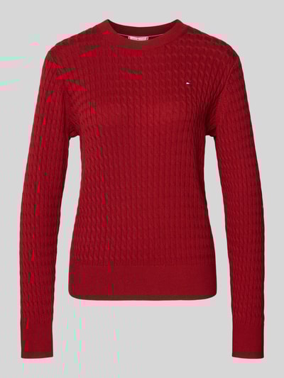 Tommy Hilfiger Regular fit gebreide pullover van zuiver katoen Rood - 2