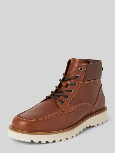 Marc O'Polo Schnürstiefel aus hochwertigem Rindsleder Cognac 1