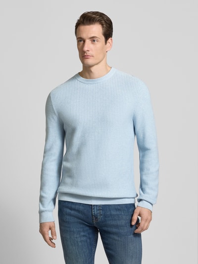 MCNEAL Strickpullover mit Strukturmuster Hellblau Melange 4