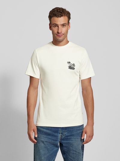 Forét T-shirt met ronde hals, model 'HOUSE' Offwhite - 4