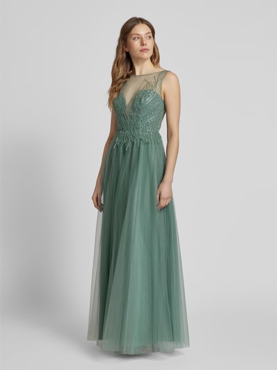 Laona Abendkleid mit Zierstein- und Paillettenbesatz Mint 1