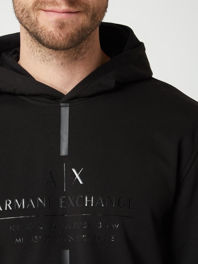 ARMANI EXCHANGE Bluza z kapturem z logo Czarny 3