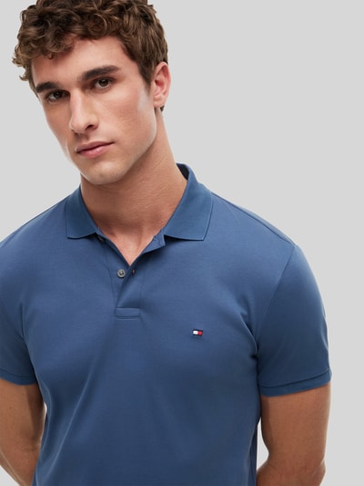 Tommy Hilfiger Koszulka polo z czystej bawełny o kroju regular fit Szaroniebieski 3