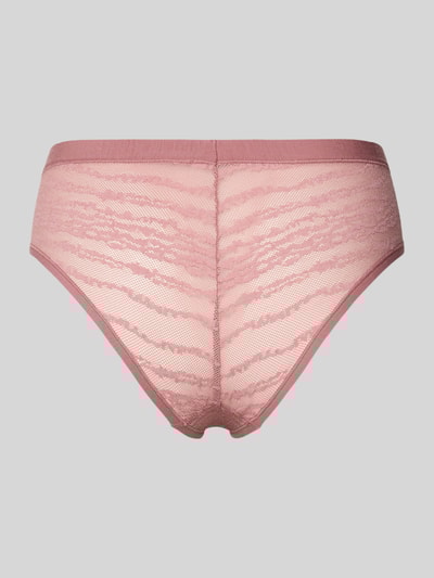 Sloggi Slip van grafisch kant, model 'Lenzing's Tencel™' Mauve - 3