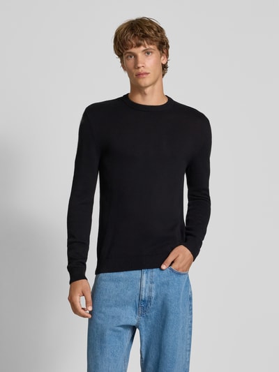 REVIEW Strickpullover mit Rundhalsausschnitt Black 4