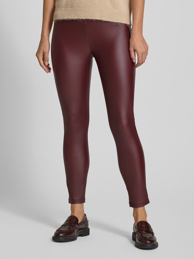 Soyaconcept Super Skinny Fit Hose mit breiten Bund Modell 'Pam' Bordeaux 4