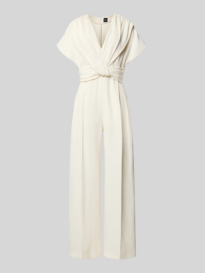 BOSS Jumpsuit met V-hals, model 'Debasa' Offwhite - 2