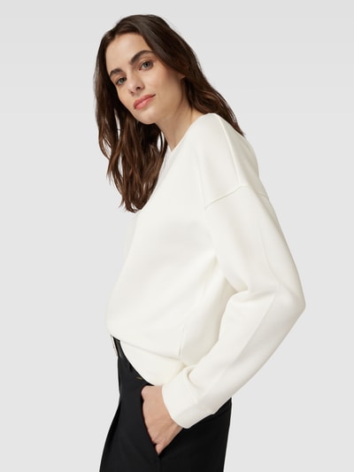 MSCH Copenhagen Sweatshirt mit überschnittenen Schultern Modell 'IMA Q' Offwhite 3