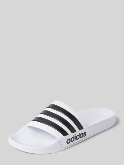 ADIDAS SPORTSWEAR Slides mit Label-Print Modell 'ADILETTE SHOWER' Weiss 1