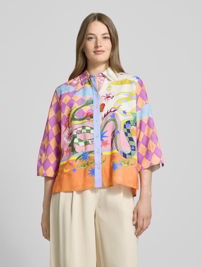 Smith and Soul Regular Fit Bluse mit 3/4-Arm Lavender 4