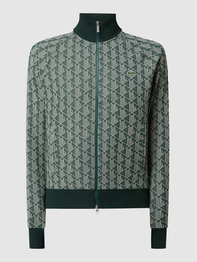Lacoste Sweatjacke mit grafischem Allover-Muster (gruen) online kaufen