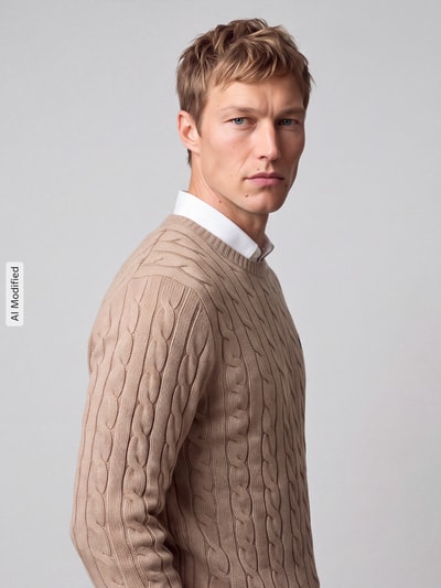 Polo Ralph Lauren Pullover mit Logo-Stitching Camel 3